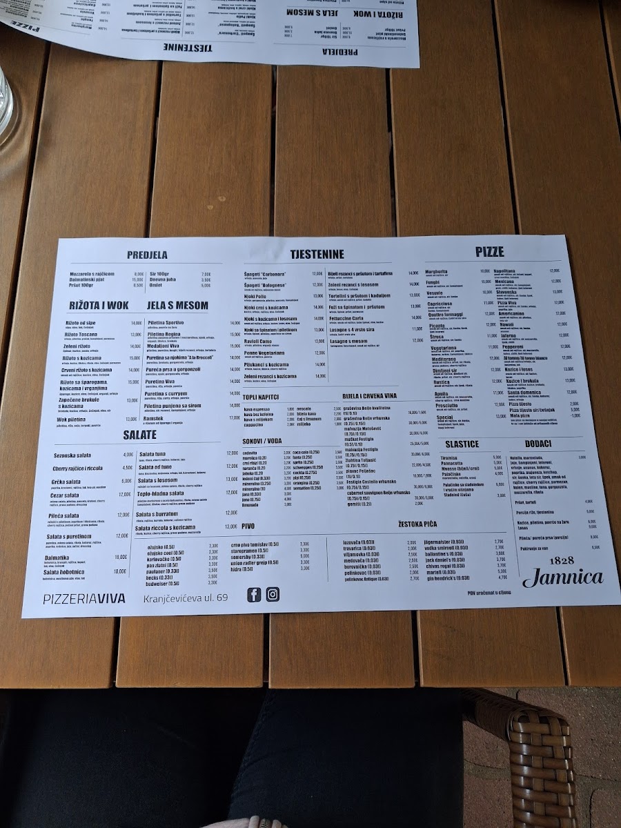 Pizzeria Viva Menu - Image 2